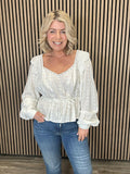 Violet Embroidered Top (Cloud Dancer)