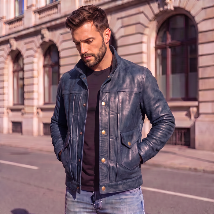 XS / Blue / Leather