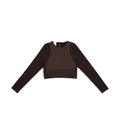 W Studio Knit Long-T Crop 'Pebble Black'