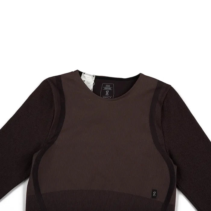 W Studio Knit Long-T Crop 'Pebble Black'