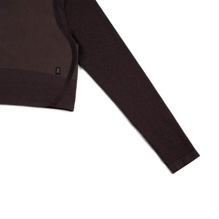 W Studio Knit Long-T Crop 'Pebble Black'