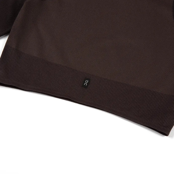W Studio Knit Long-T Crop 'Pebble Black'