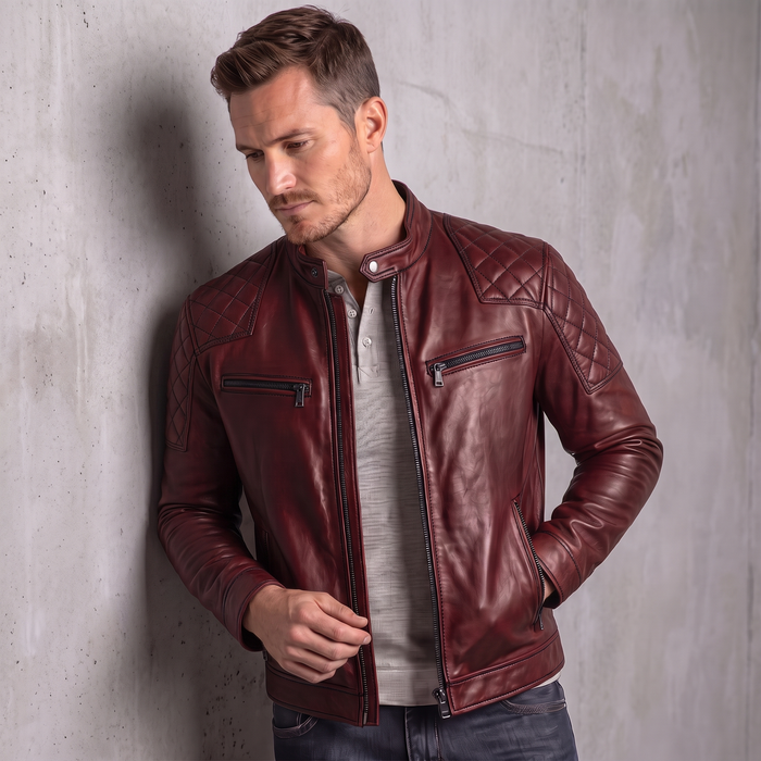 XS / Maroon / Leather
