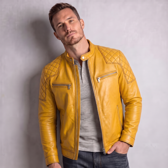XS / Yellow / Leather