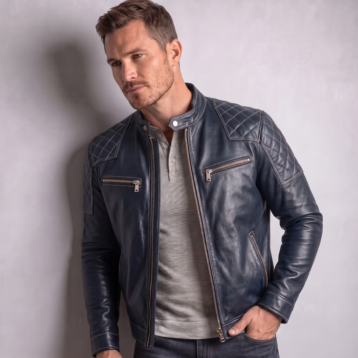 XS / Blue / Leather