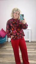 Wena Top ( Magenta/Black)