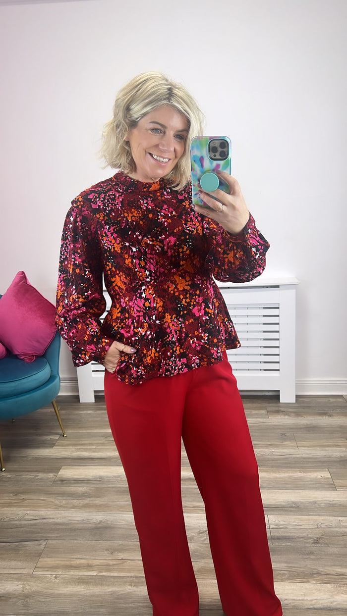 Wena Top ( Magenta/Black)