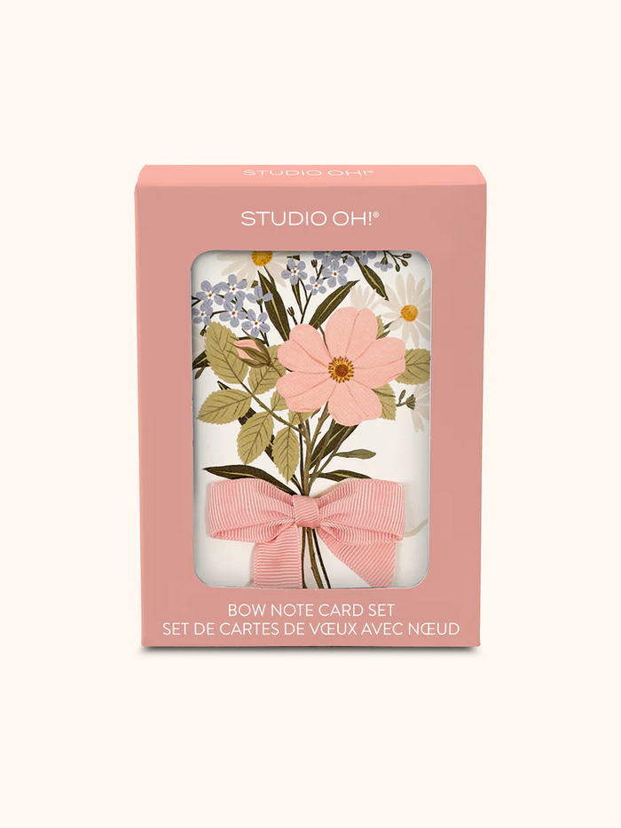 Wildflower Bouquet Bow Note Card Set