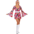 Womens Retro Go-Go Girl Flower Party Halloween Costume L (UK 18-20)
