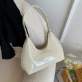 Y2k Metallic Half Moon Shoulder Bags fashionnsio