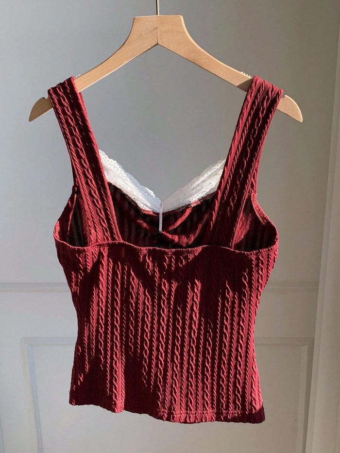 Y2K Lace Bow Top - Fashionnsio
