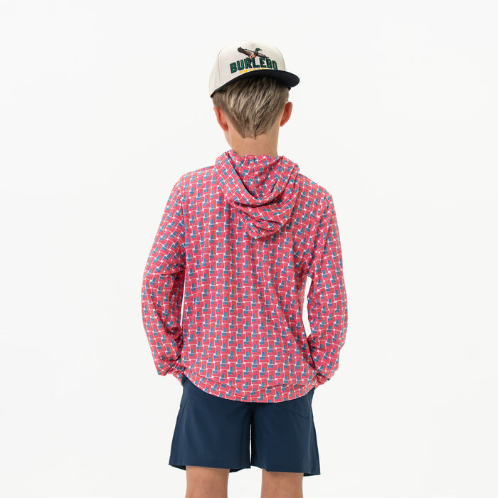 Youth Performance Hoodie - American Flag Print