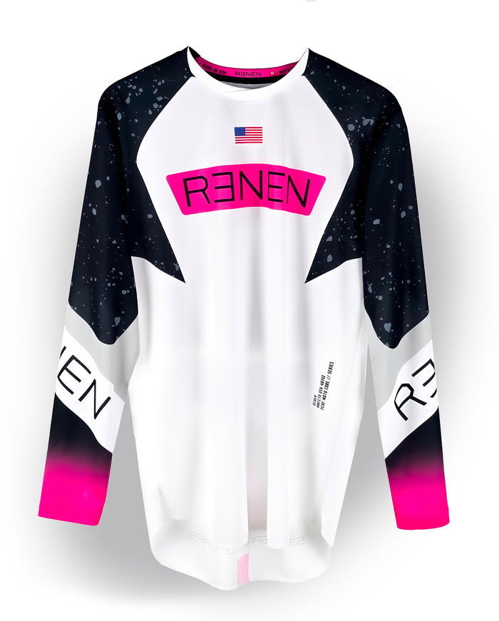 YOUTH "SPRAYED" jersey - White/Pink