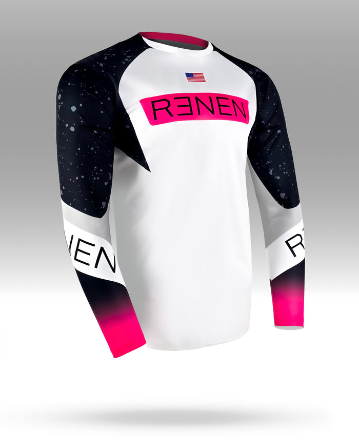 YOUTH "SPRAYED" jersey - White/Pink
