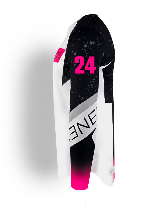 YOUTH "SPRAYED" jersey - White/Pink