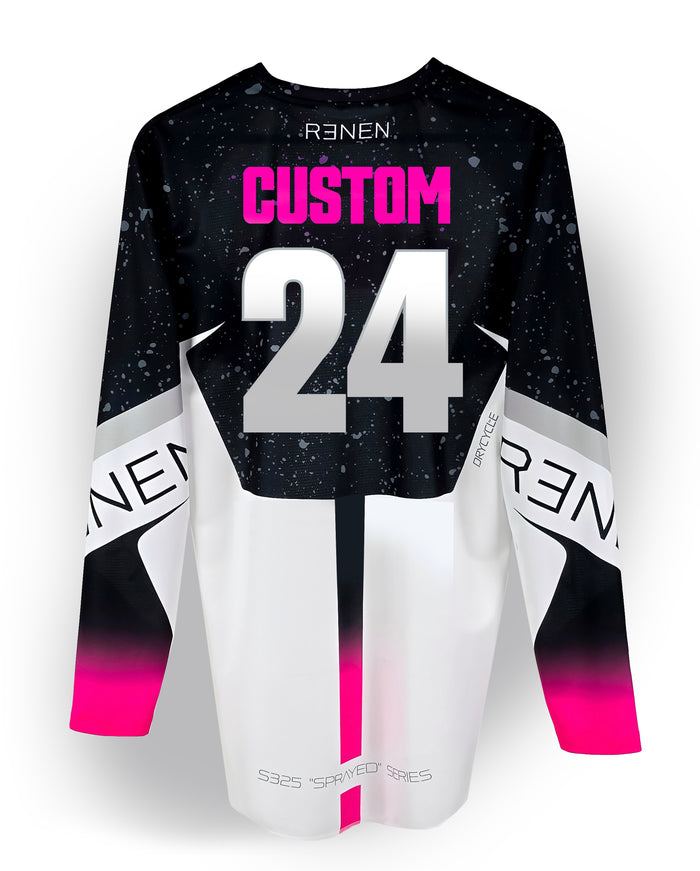 YOUTH "SPRAYED" jersey - White/Pink
