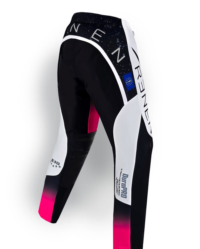 YOUTH "SPRAYED" RACEPANT - White/Pink